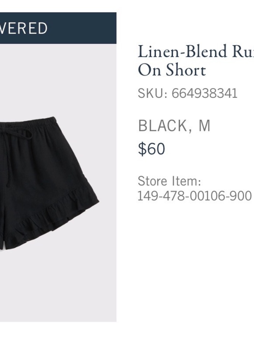 Linen-Blend Ruffle Pull-On Short - Picture 5 of 9
